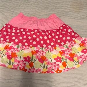 Girls Pink Floral Tiered Skirt - Gymboree